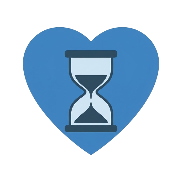 Blue heart and Hourglass done