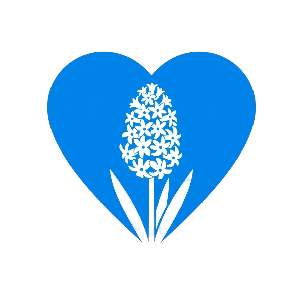 Blue heart and Hyacinth