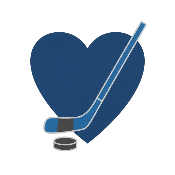 Blue heart and Ice hockey