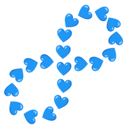 blue heart and infinity