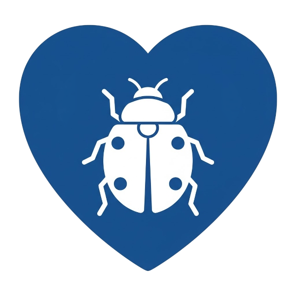 Blue heart and Lady beetle