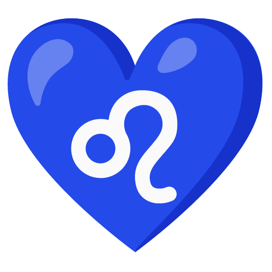 Blue heart and Leo