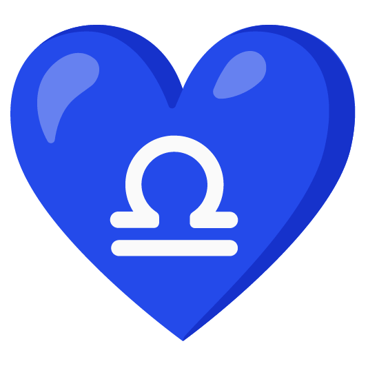 Blue heart and Libra