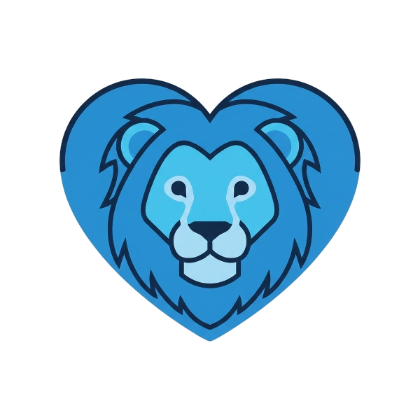 Blue heart and Lion