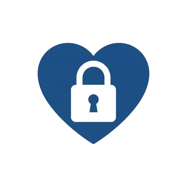 Blue heart and Locked