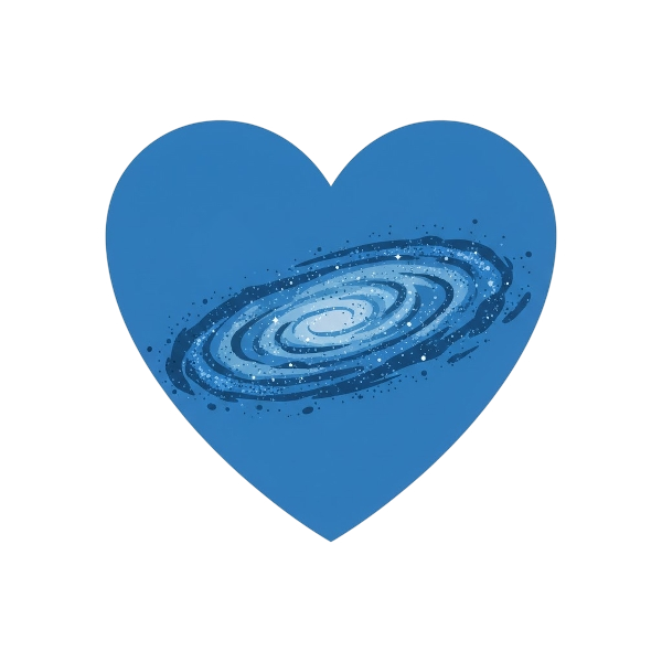 Blue heart and Milky way