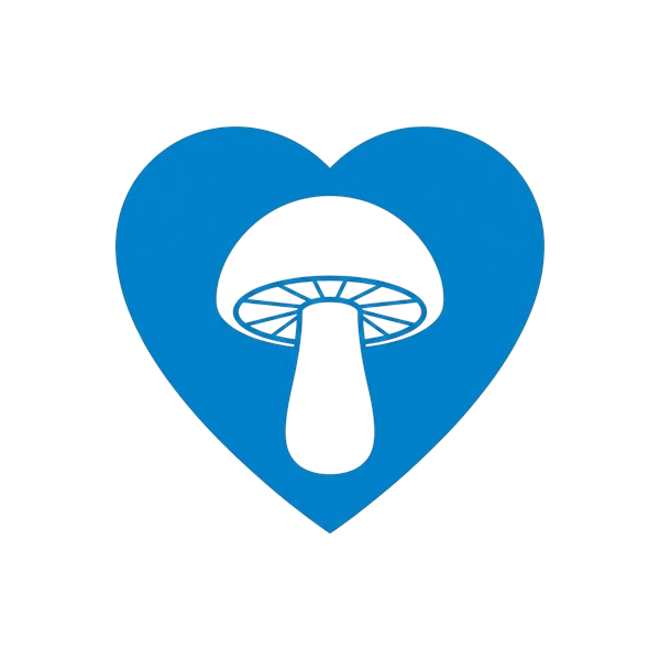 Blue heart and Mushroom