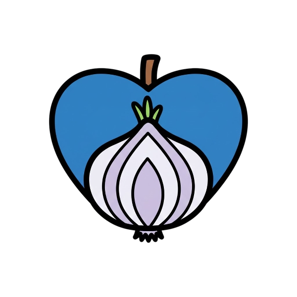 Blue heart and Onion