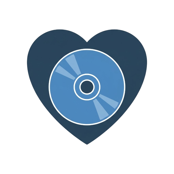 Blue heart and Optical disk