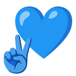 blue heart and peace symbol