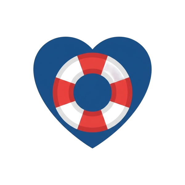Blue heart and Ring buoy
