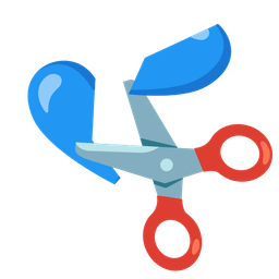 blue heart and scissors