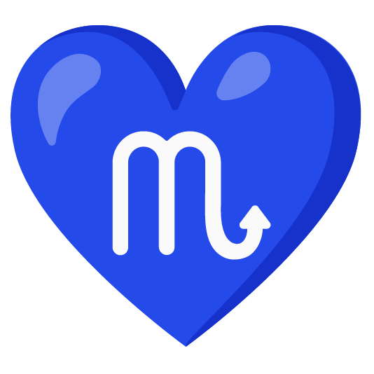 Blue heart and Scorpio
