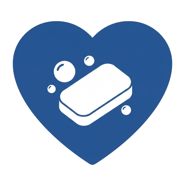 Blue heart and Soap