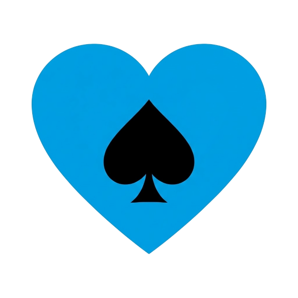 Blue heart and Spade suit