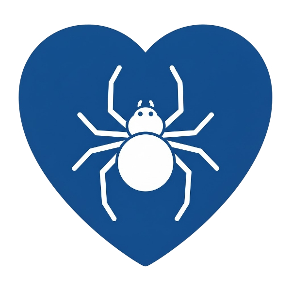 Blue heart and Spider