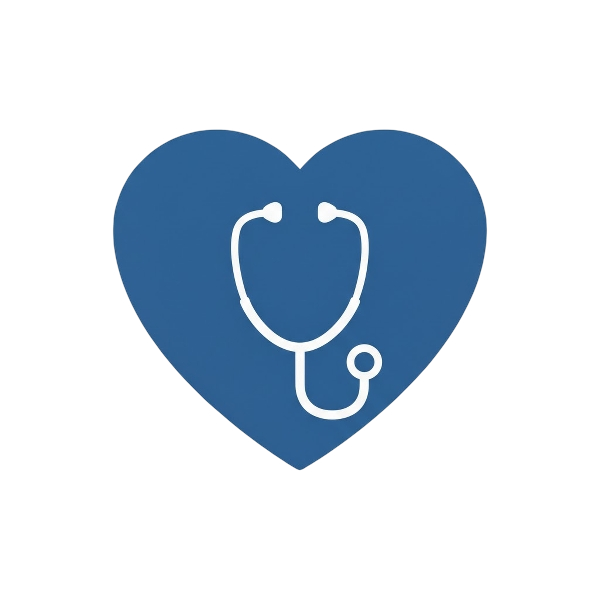 Blue heart and Stethoscope