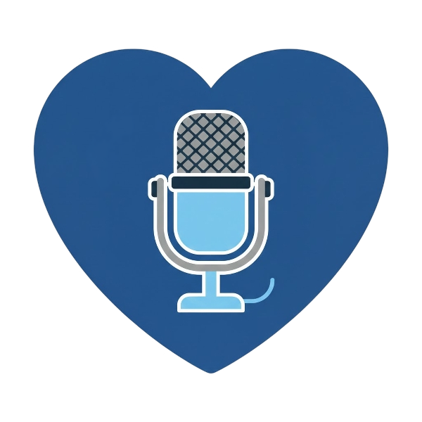 Blue heart and Studio microphone