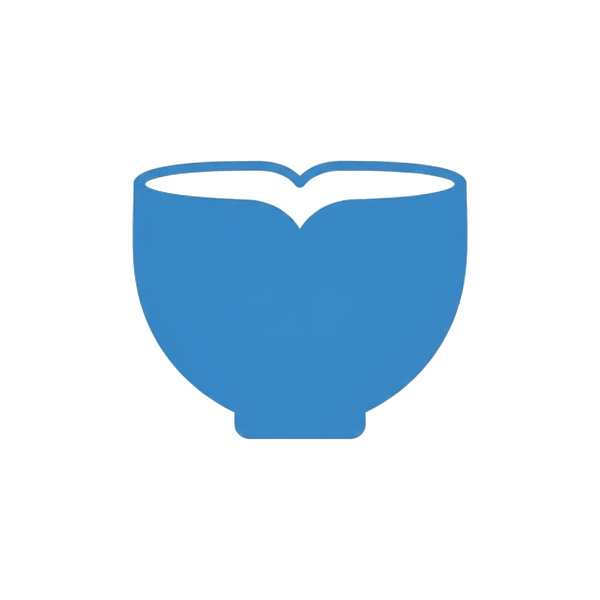 Blue heart and Teacup without handle