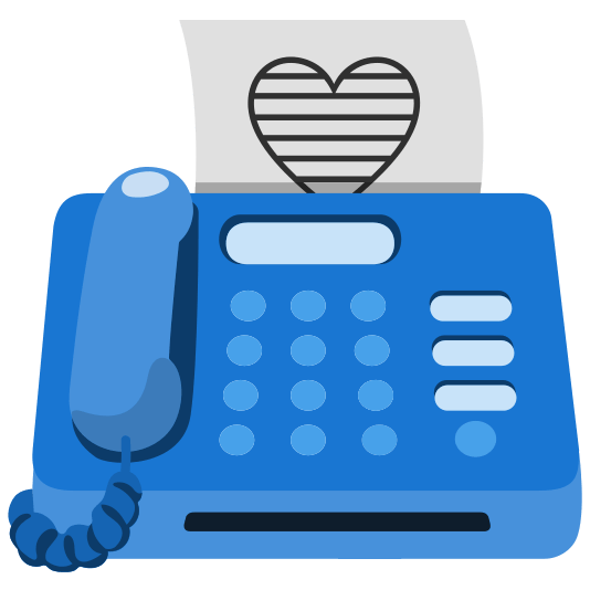 Blue heart and Telephone
