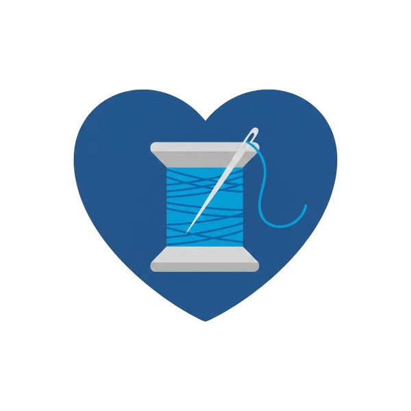 Blue heart and Thread