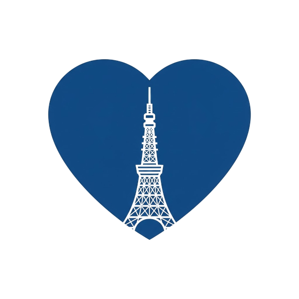 Blue heart and Tokyo tower