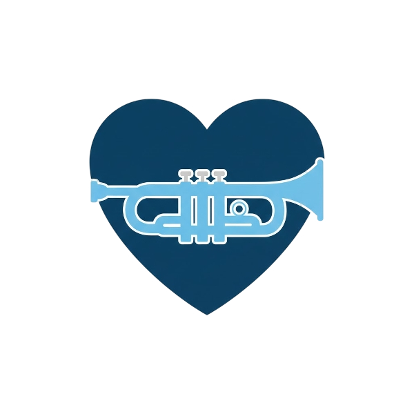 Blue heart and Trumpet