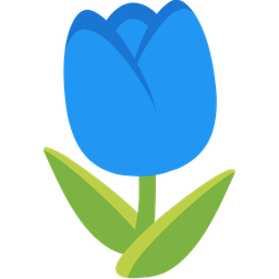 blue heart and tulip