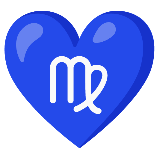 Blue heart and Virgo
