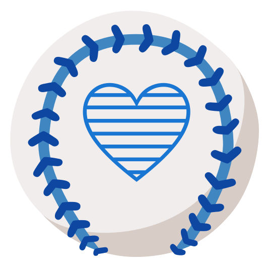 Blue heart and Volleyball