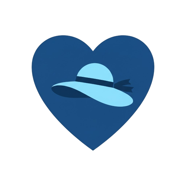 Blue heart and Woman’s hat