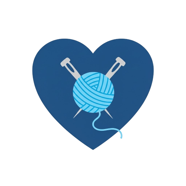 Blue heart and Yarn