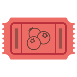 blueberries and admission tickets