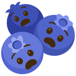 blueberries and anguished face