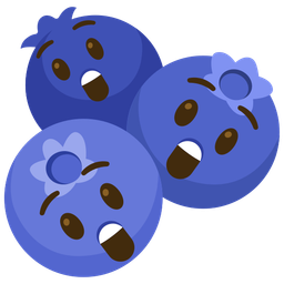 blueberries and astonished face