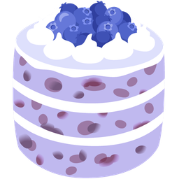 blueberries and birthday cake