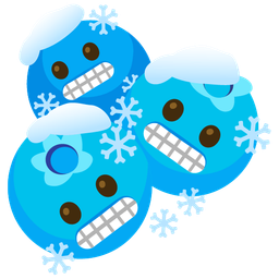 blueberries and cold face