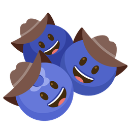 blueberries and cowboy hat face