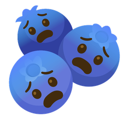 blueberries and fearful face