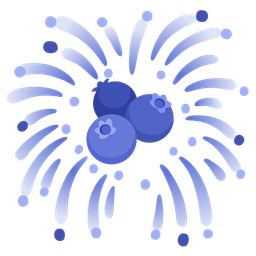 blueberries and fireworks