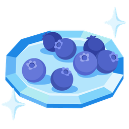 blueberries and gem stone