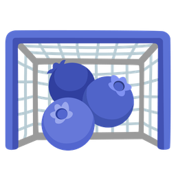 blueberries and goal net