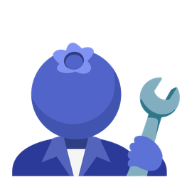 blueberries and hammer and wrench