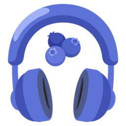 blueberries and headphone