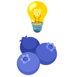blueberries and light bulb