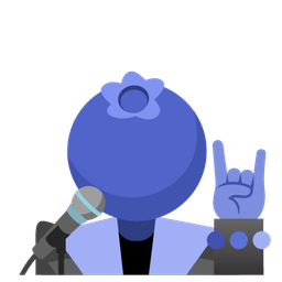 blueberries and microphone