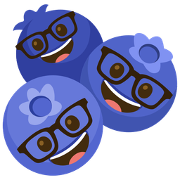 blueberries and nerd face