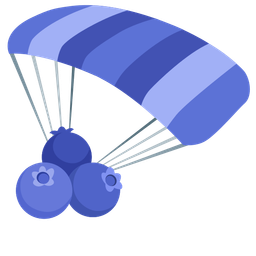 blueberries and parachute