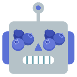 blueberries and robot