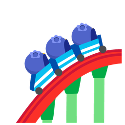 blueberries and roller coaster